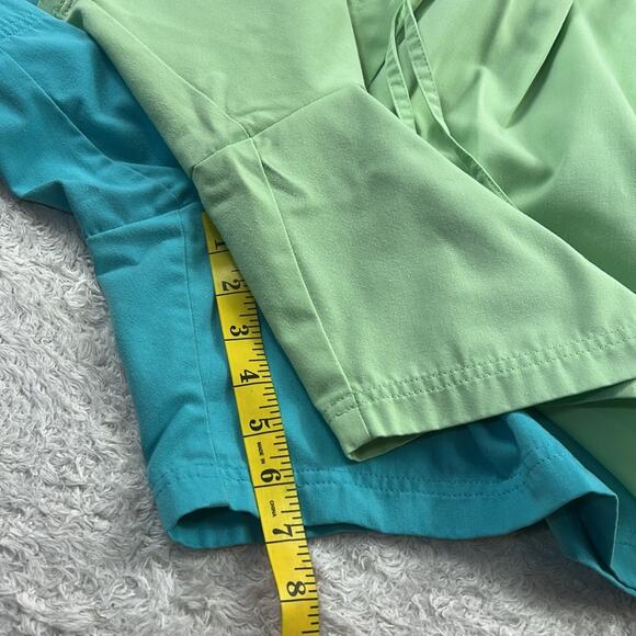 Bundle lot of 2 90s or y2k Studio Works blue and green shorts, size 18 - Picture 12 of 13